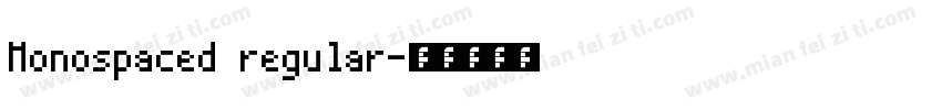Monospaced regular字体转换